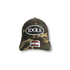 Camouflage cap with 'IDOLS' logo on a white background