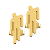 Gold Blohsh Mini Stud Earrings