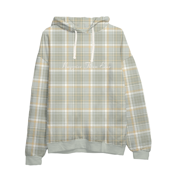 Hoodie with top checkered sleeves