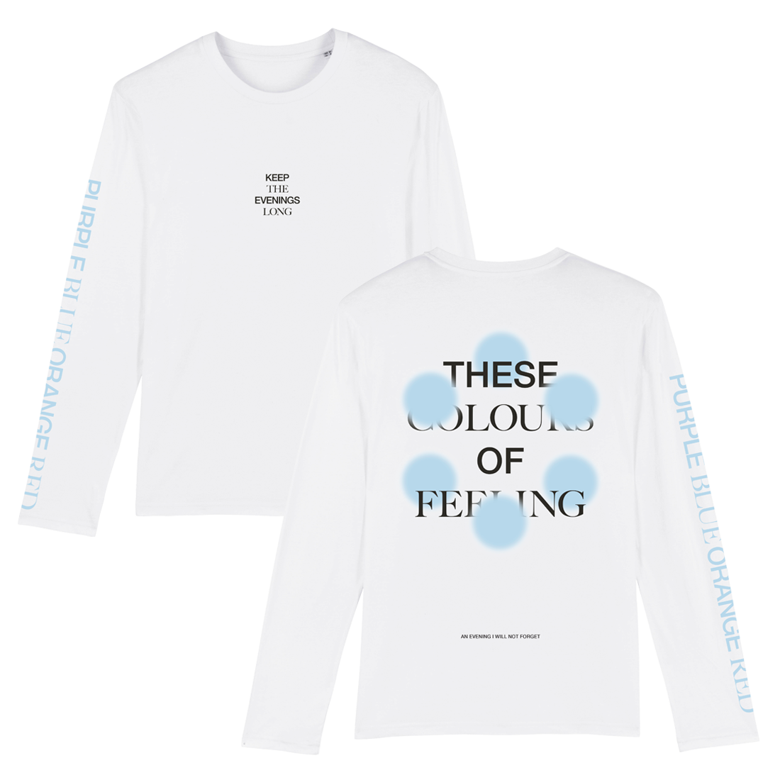 AN EVENING WHITE LONGSLEEVE TEE - uMusic Shop Canada