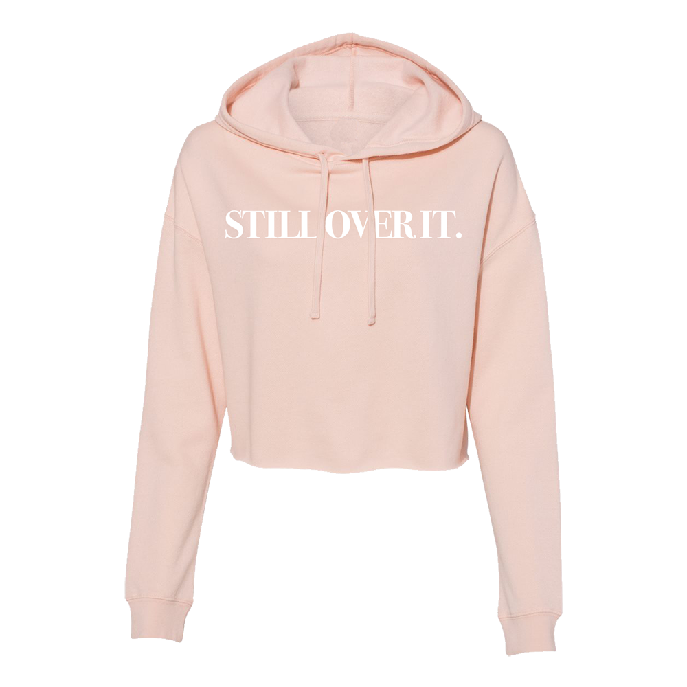 Light pink crop hoodie shop