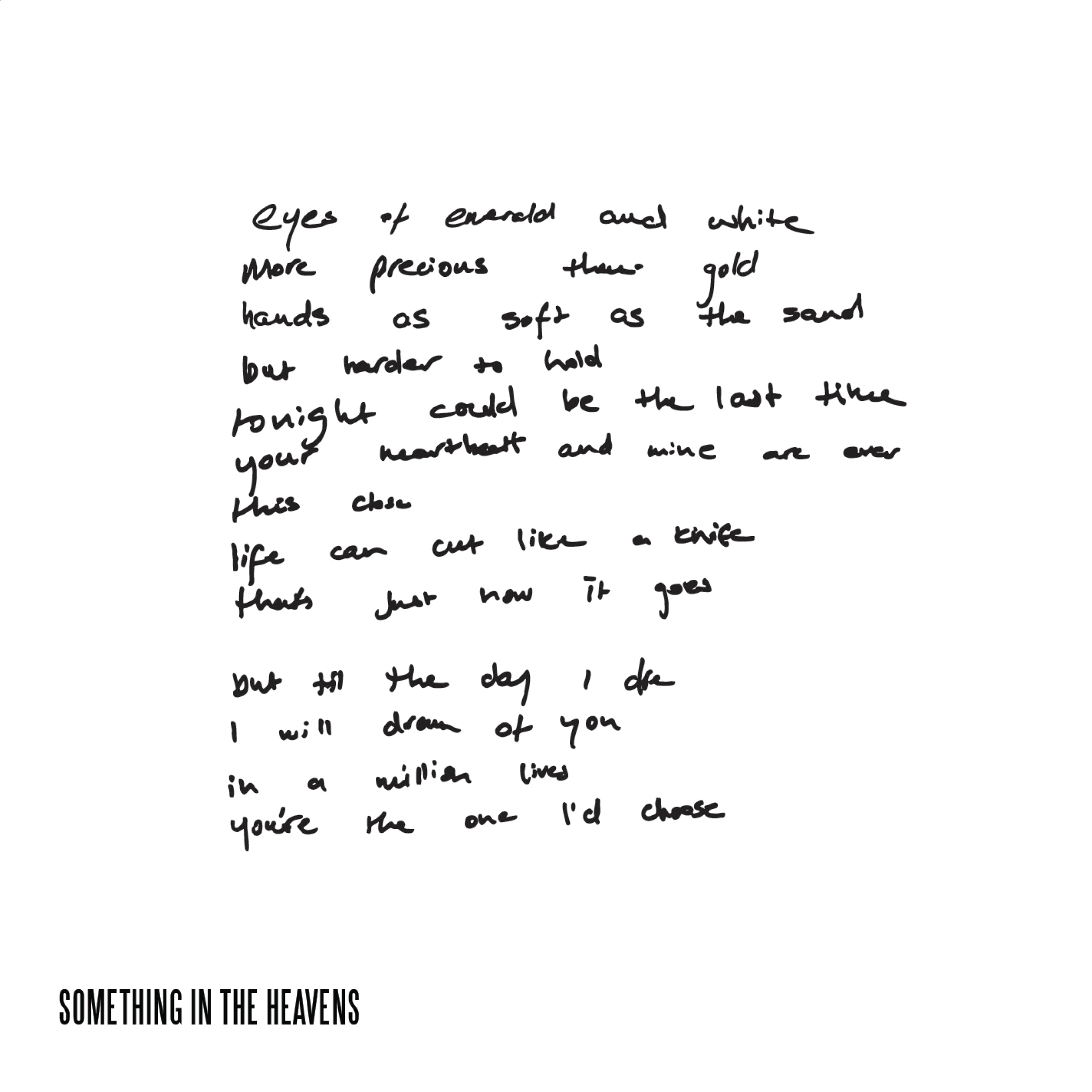 Something In The Heavens (Lyrics CD)