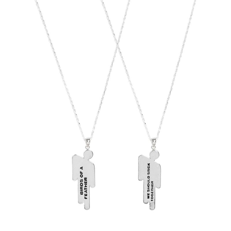 BLOHSH SILVER FRIENDSHIP NECKLACE 2 PACK
