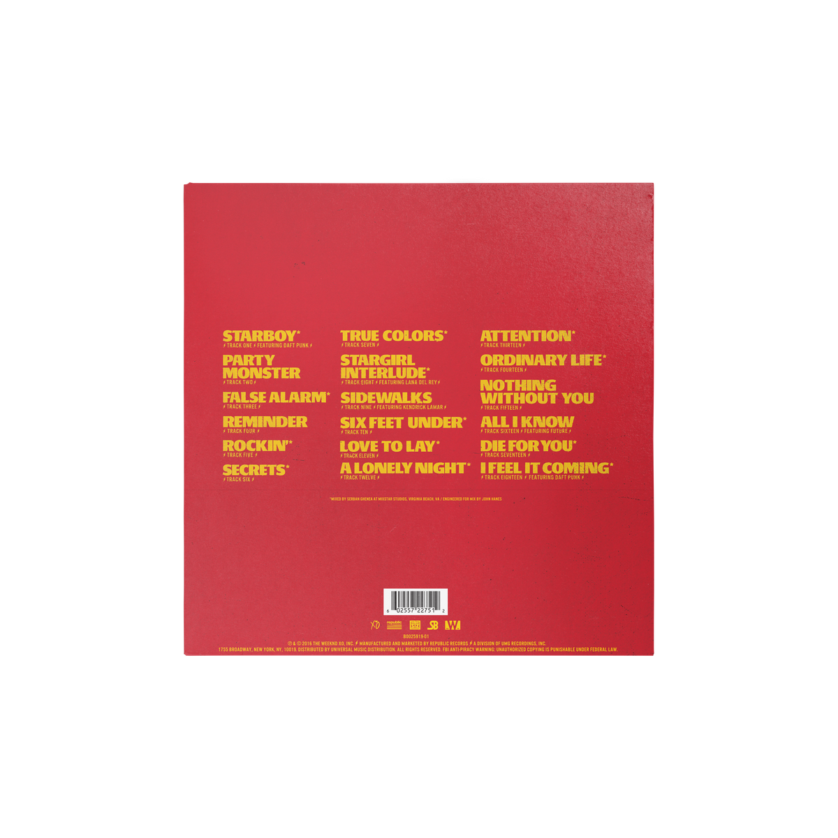 Starboy (Vinyle Rouge)