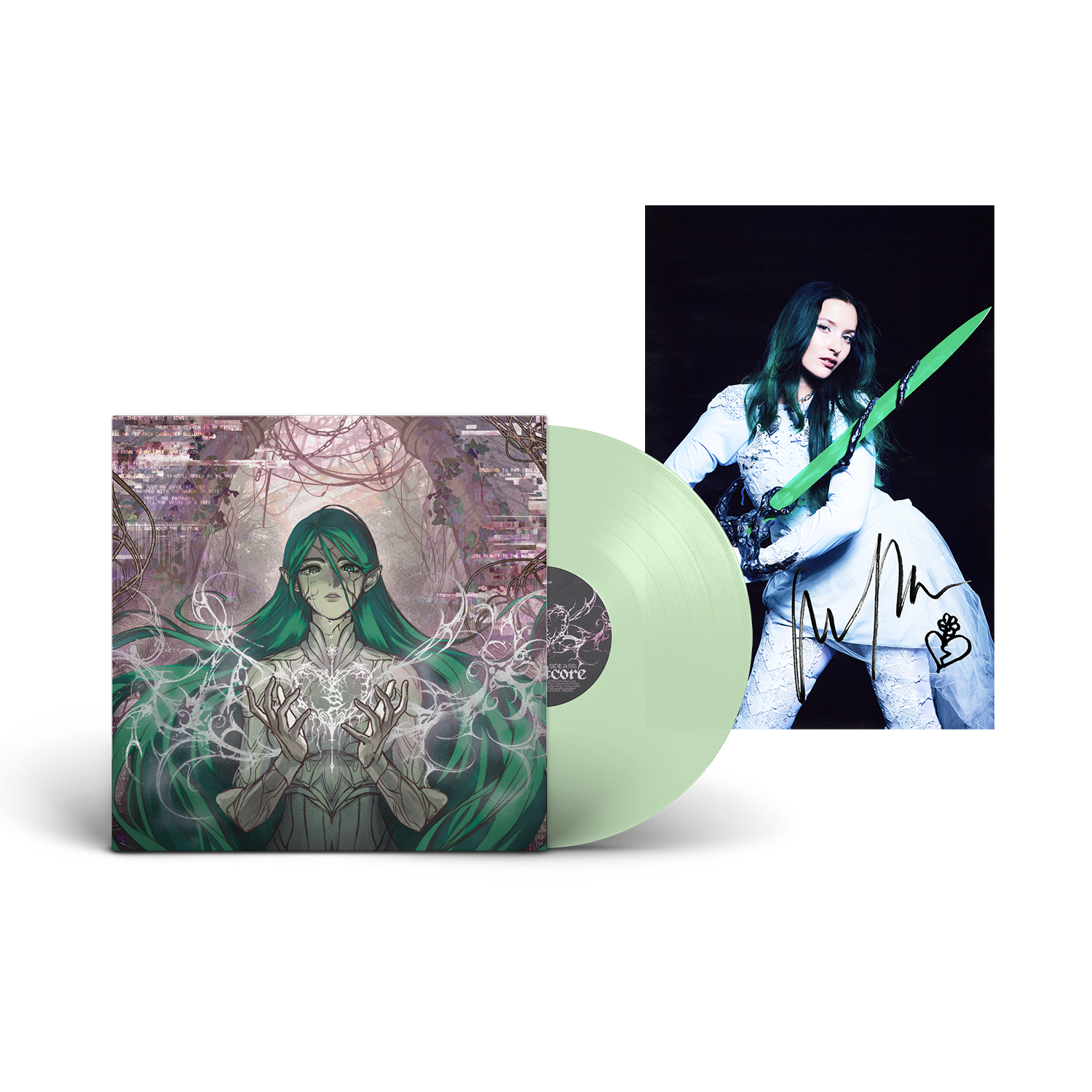 Heartcore Glow In The Dark Vinyl + Signed Artcard