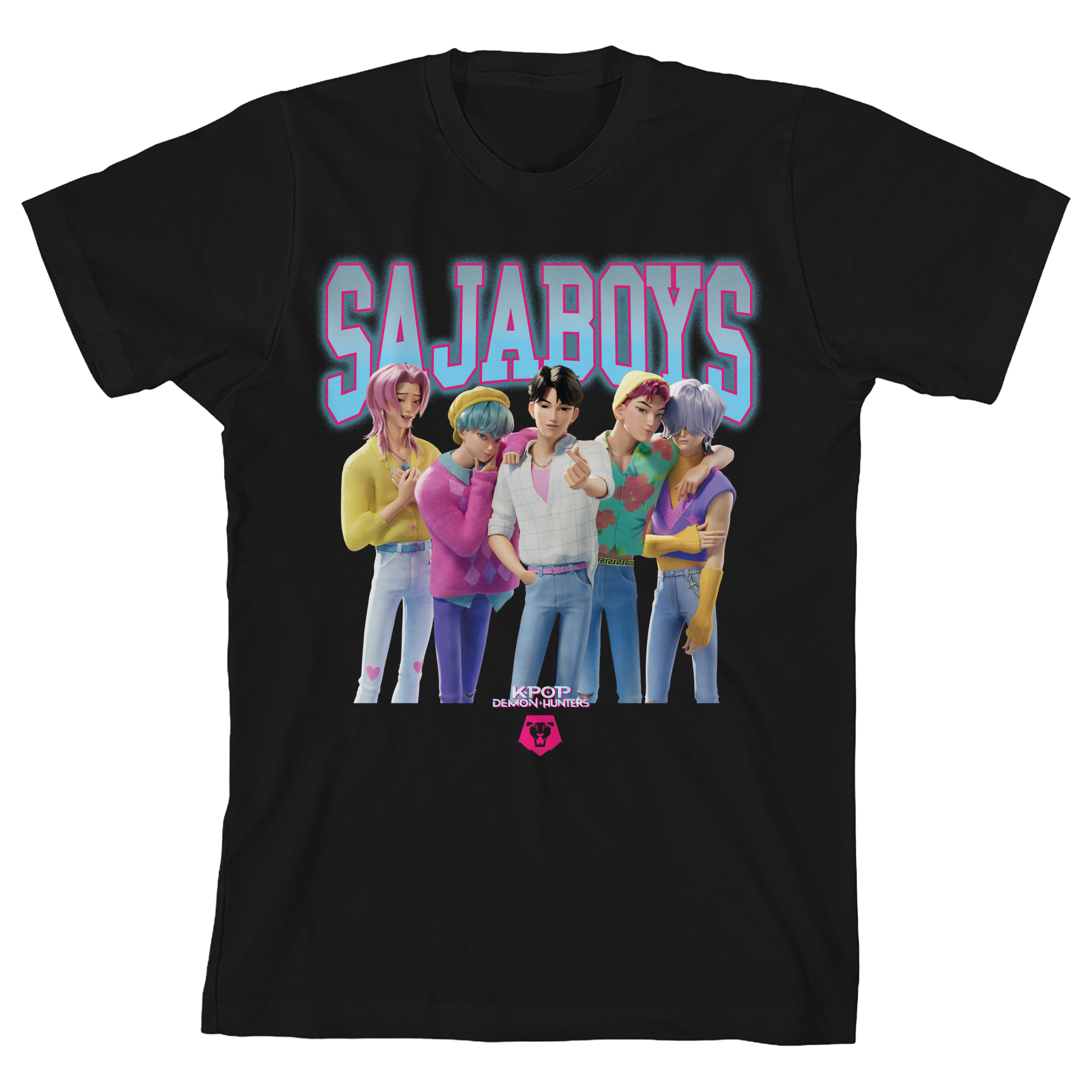 Kpop Demon Hunters: Sajaboys Black Youth T-Shirt