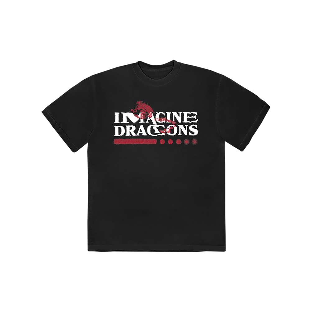 Imagine Dragons T-Shirt Ufficiale Unisex - Magic Band Logo, Colore Nero, Design Con Stampa Frontale E Posteriore, Cotone Morbido, Taglie Dalla S Alla XXL