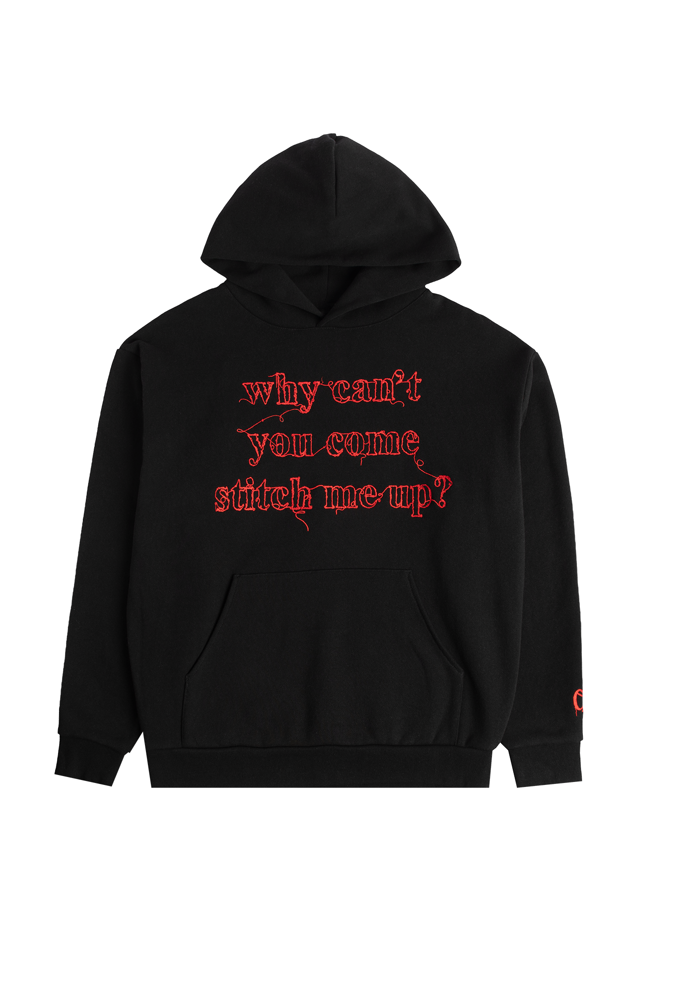 stitch me up embroidered hoodie