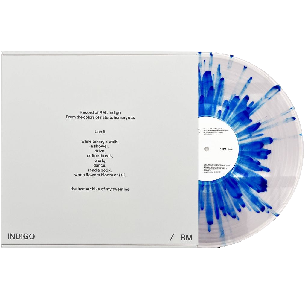 INDIGO by RM of BTS Clear & Blue Splatter Vinyl