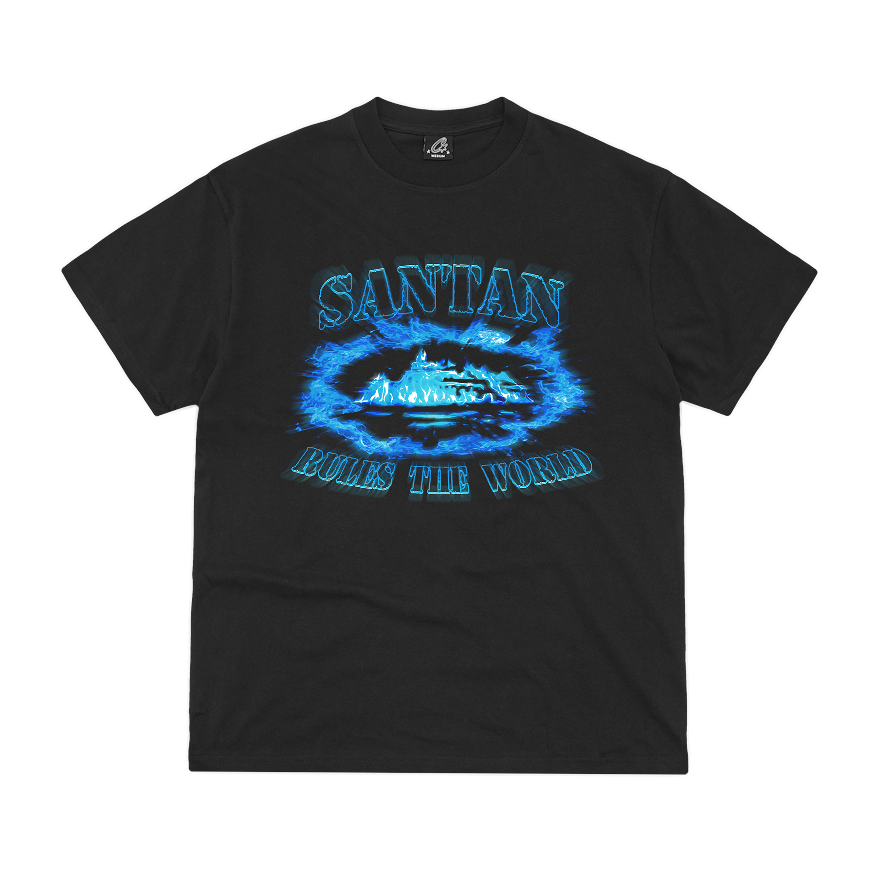 Santan Alcatraz Tee (Black/Blue Flame)