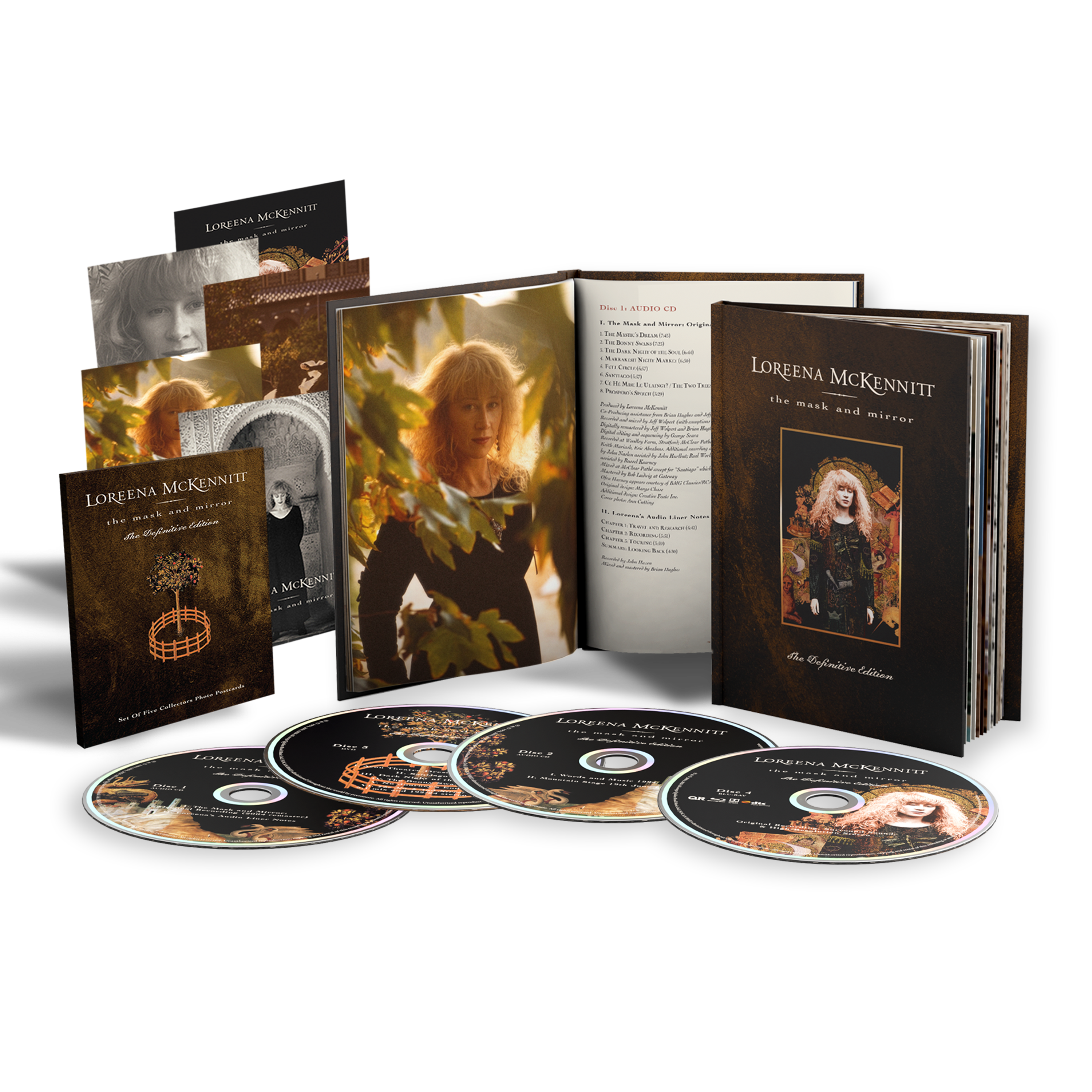 The Mask and Mirror (Definitive Edition) (2CD/DVD/BLURAY + Book) + TM&M Postcards in Signed wallet
