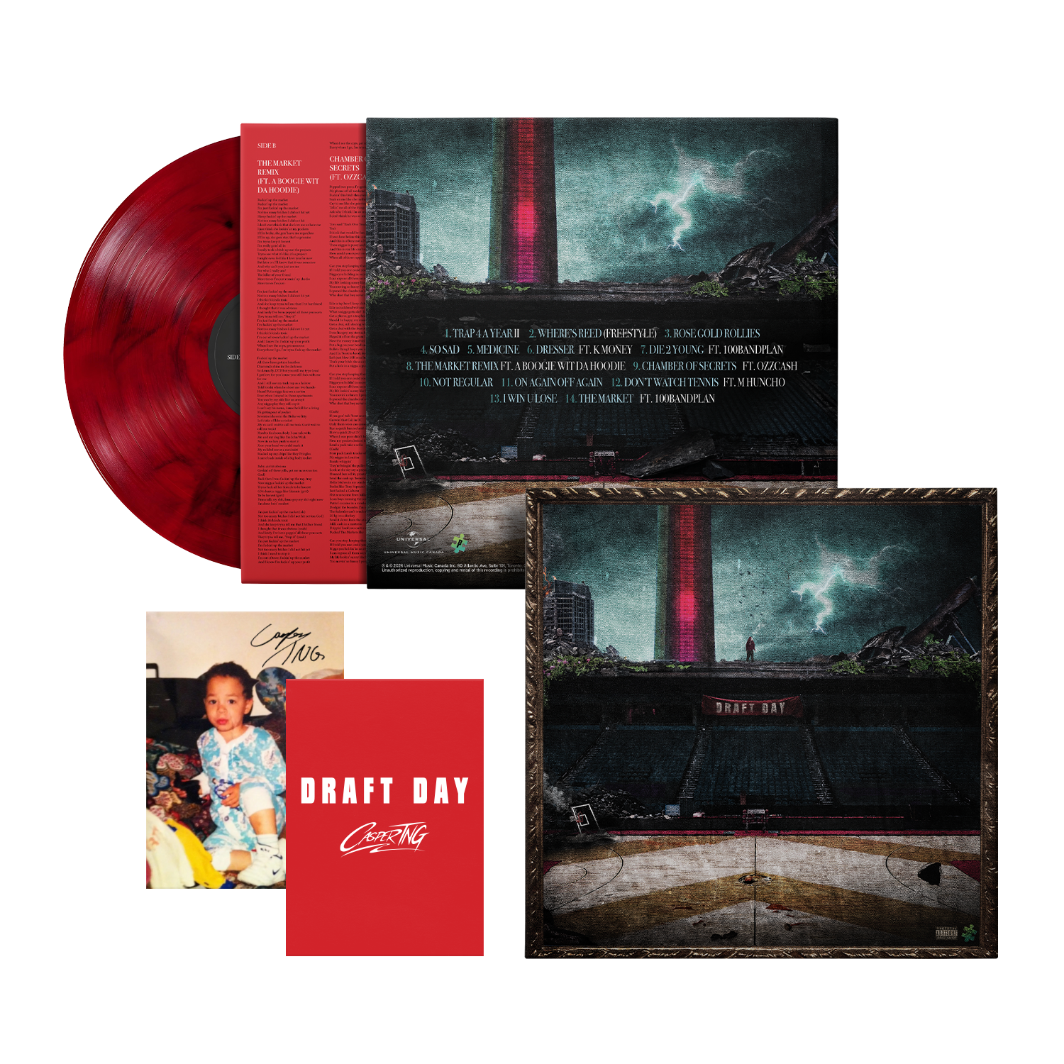 Draft Day - Signed Red & Black Marble LP