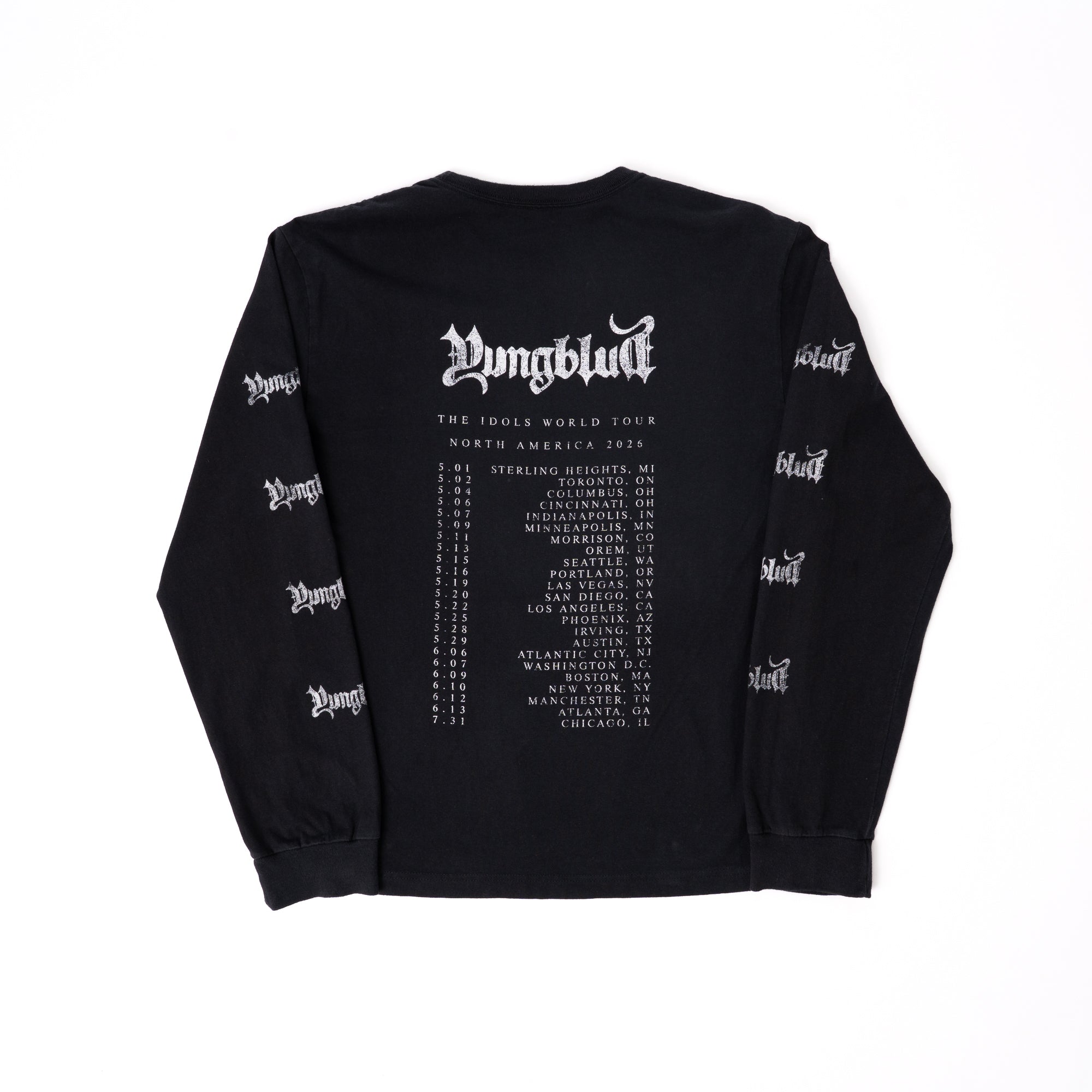 WASHED DATEBACK LONG SLEEVE T-SHIRT - uMusic Shop Canada