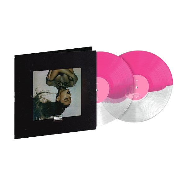 thank u next pink & clear split 2lp