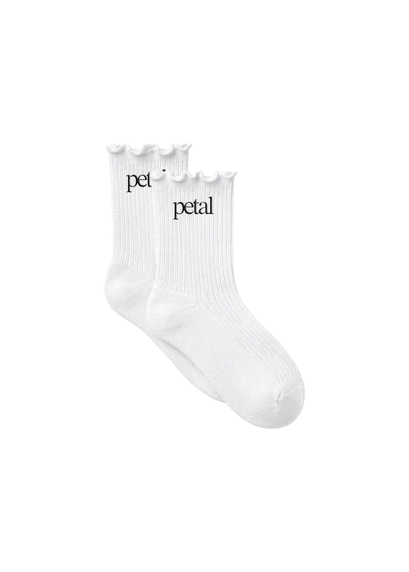 petal socks (white)