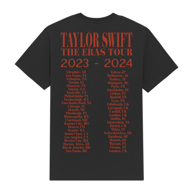 Taylor Swift The Eras Tour Photo Black T-Shirt