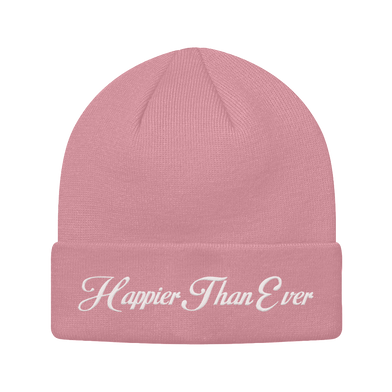 Happier Than Ever Light Pink Beanie