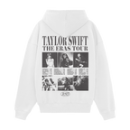 Taylor Swift The Eras Tour Collage White Hoodie