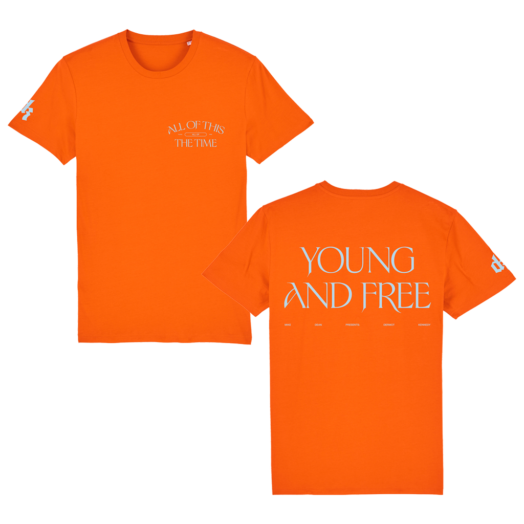 YOUNG & FREE BRIGHT ORANGE TEE
