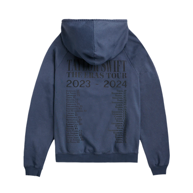 Taylor Swift The Eras International Tour Washed Blue Hoodie