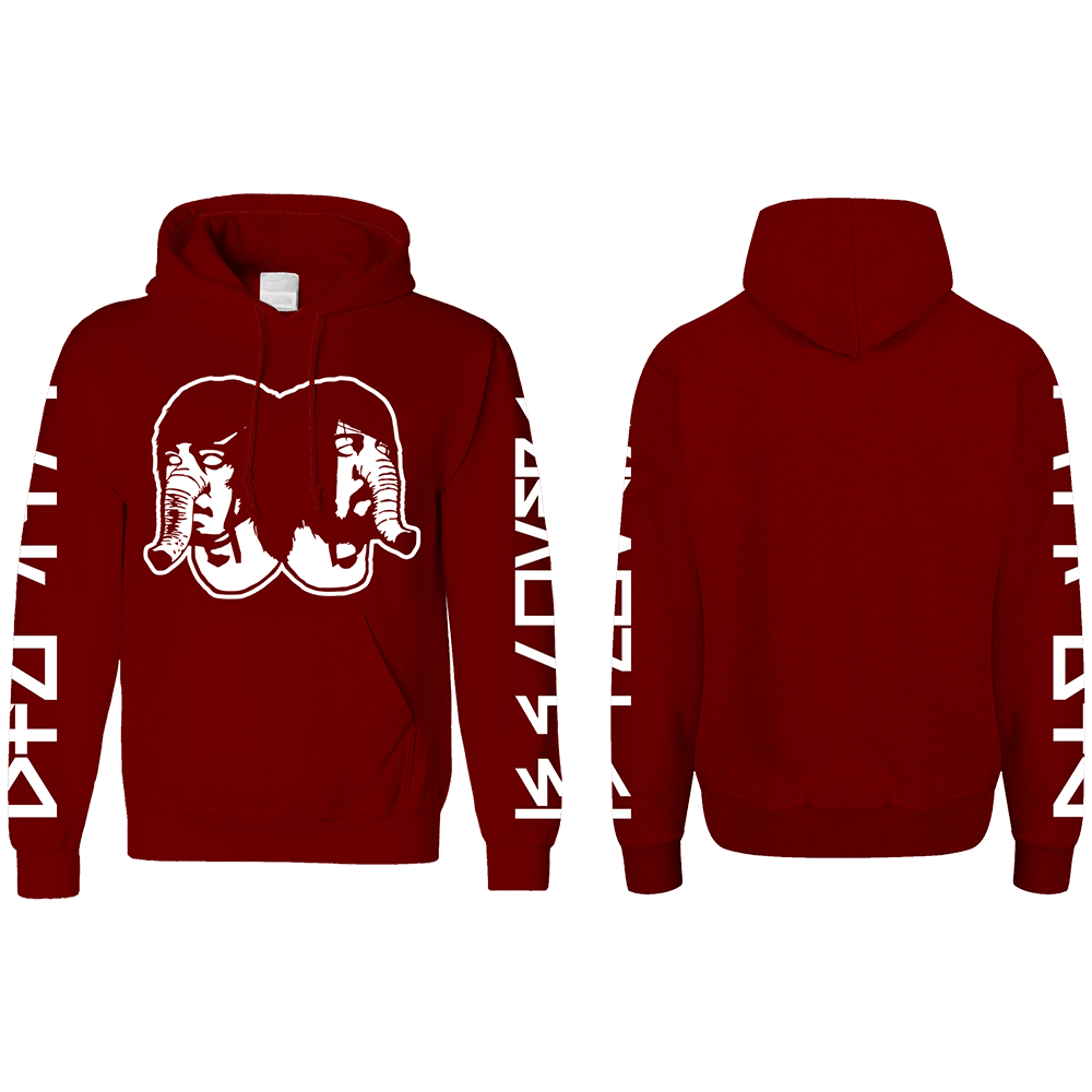 DFA Logo Hoodie Burgundy