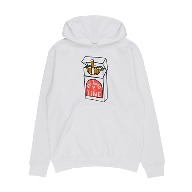 One Thing At A Time White Hoodie